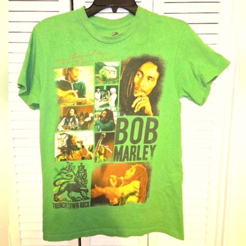 Zion Rootswear Men's S Bob Marley Trenchtown Rock Tee